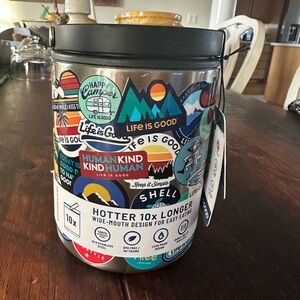 Life Is Good Food Storage Container - Black and Multicolor